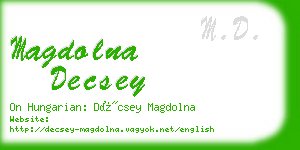 magdolna decsey business card